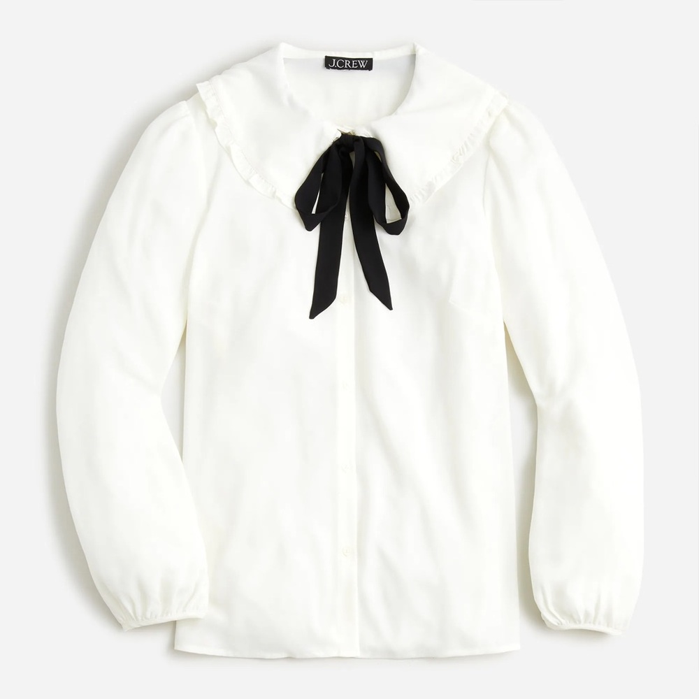 J.crew silky collar blouse